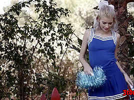 Hot Blonde Cheerleader Gets BBC